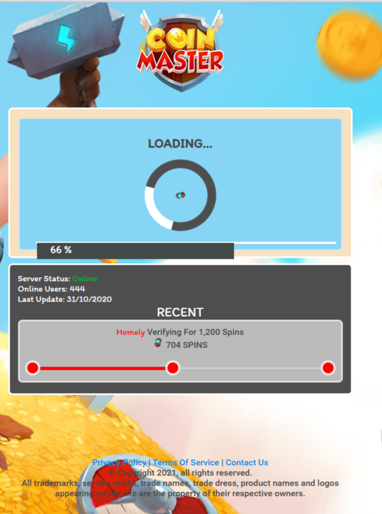 Get free spins in coin master.